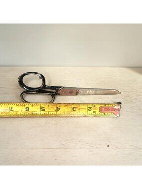 Vintage Boker Tree Brand Scissors Made In USA 6" Long Black Handles